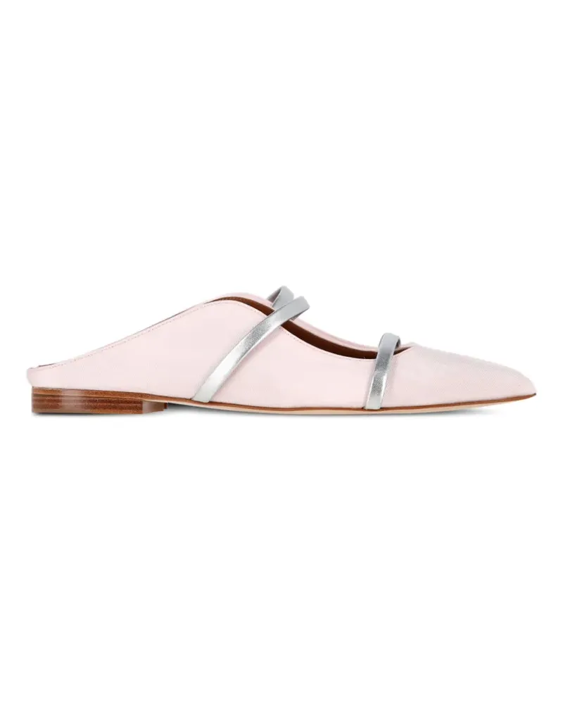 Malone Souliers Maureen Satin-Mules mit Kontrastriemen - Rosa Rosa