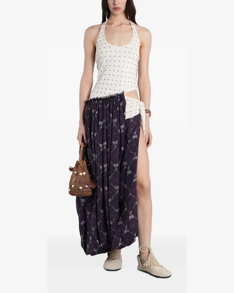 SIEDRES stud-embellished cut-out dress - Violett Violett