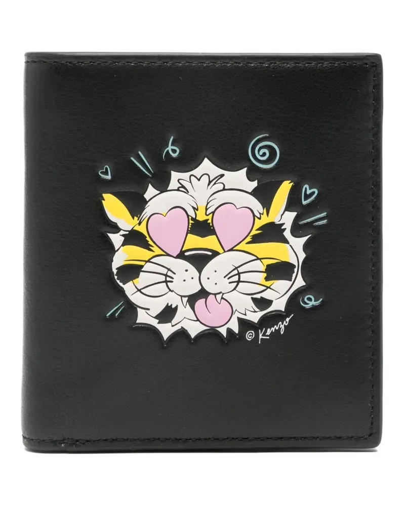 Kenzo tiger-graphic bifold wallet - Schwarz Schwarz
