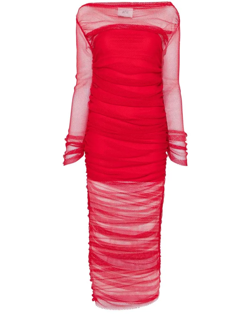 ATU Body Couture Midikleid in Netzoptik - Rot Rot
