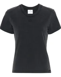 Courrèges T-Shirt mit Logo-Stickerei Grau