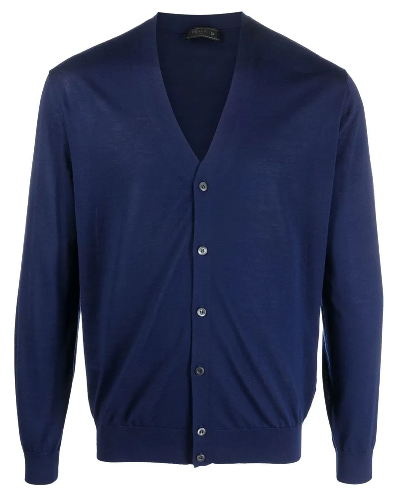 Prada Cardigan mit V-Ausschnitt - Blau Blau