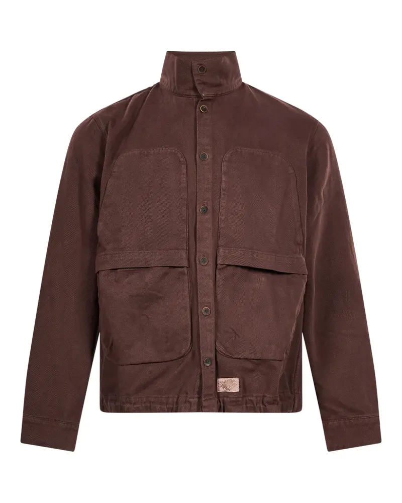 RANRA button-up funnel-neck coat - Braun Braun