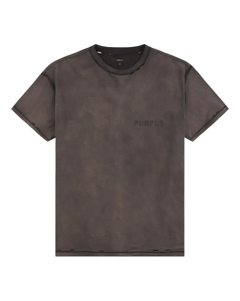 PURPLE BRAND Stencil distressed-effect T-shirt - Schwarz Schwarz