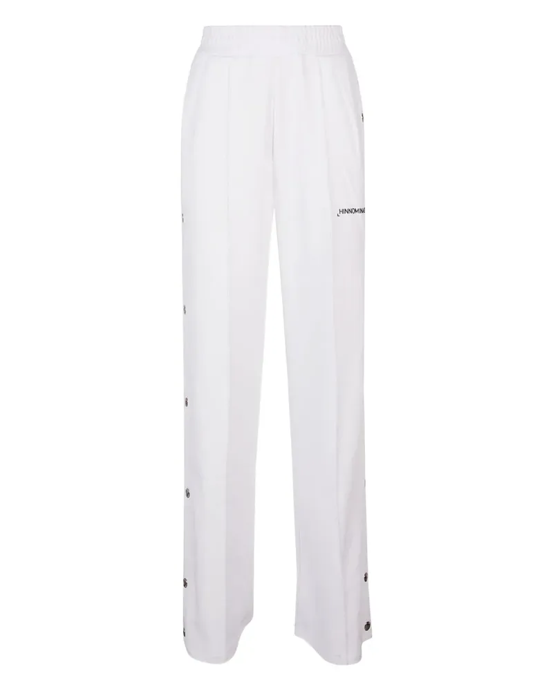 HINNOMINATE button-detail cotton track pants - Weiß Weiß