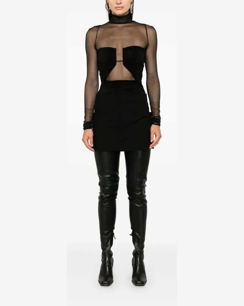 Rick Owens Cut-Off Minirock - Schwarz Schwarz