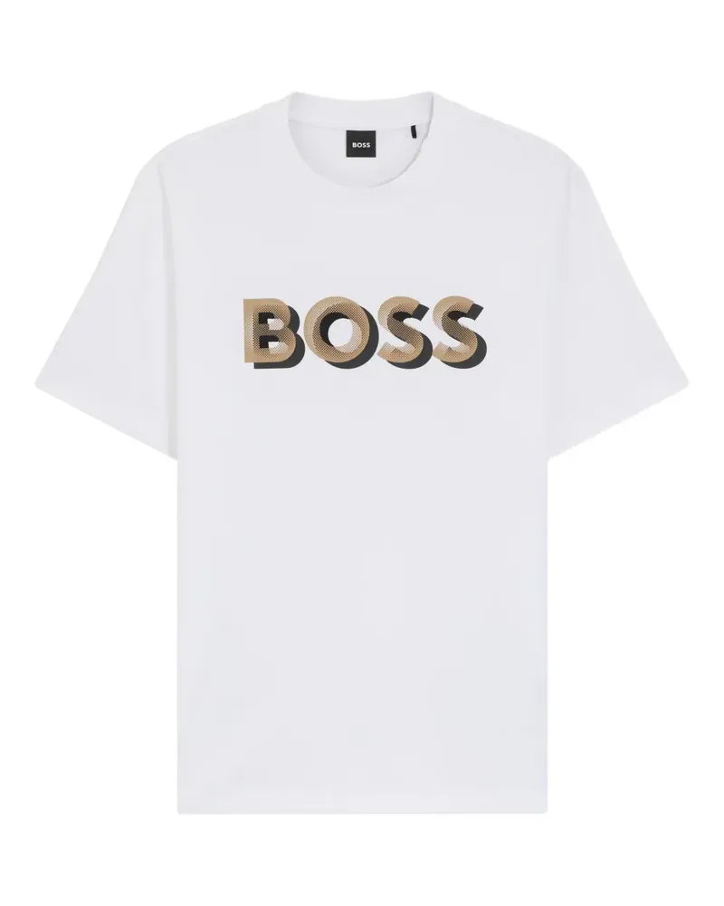 HUGO BOSS T-Shirt mit Logo-Print - Weiß Weiß