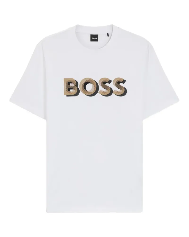 HUGO BOSS T-Shirt mit Logo-Print - Weiß Weiß