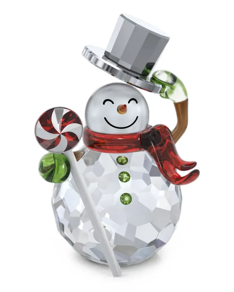 Swarovski Figur mit Schneemann - Weiß Weiß