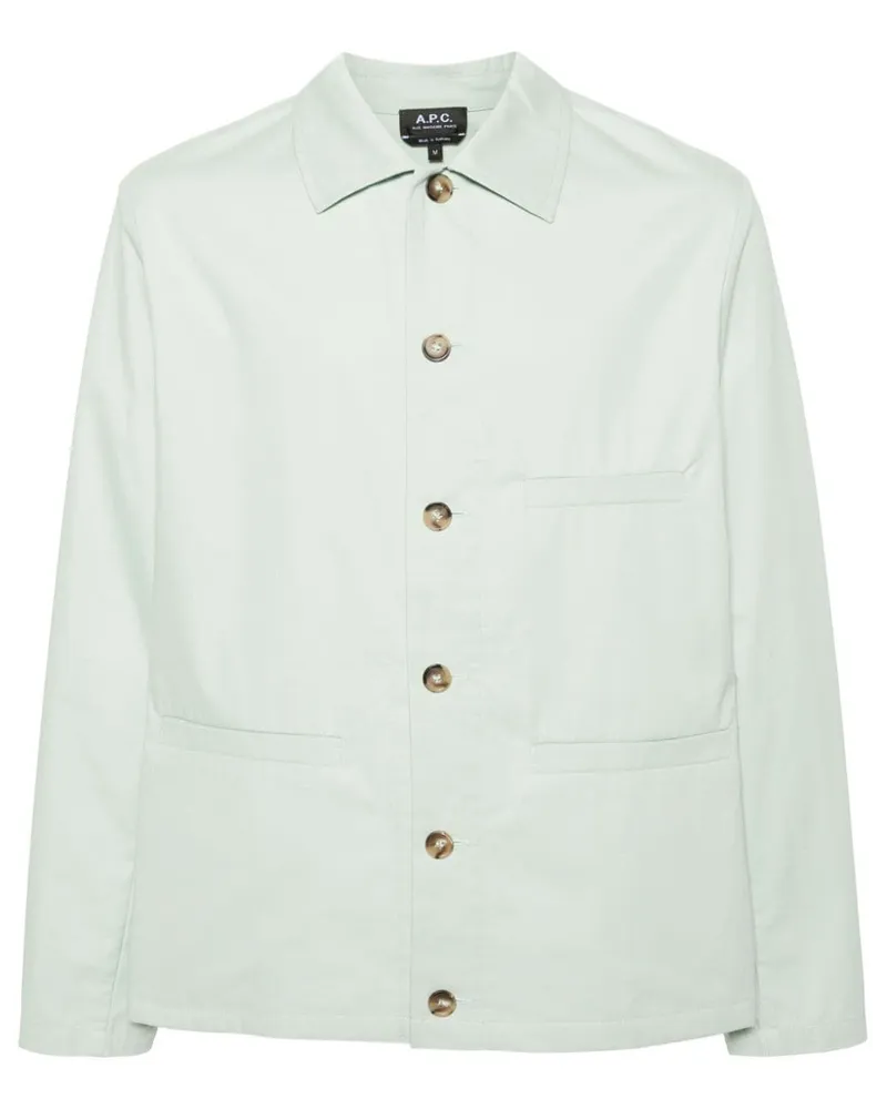 A.P.C. Valentin cotton shirt Green