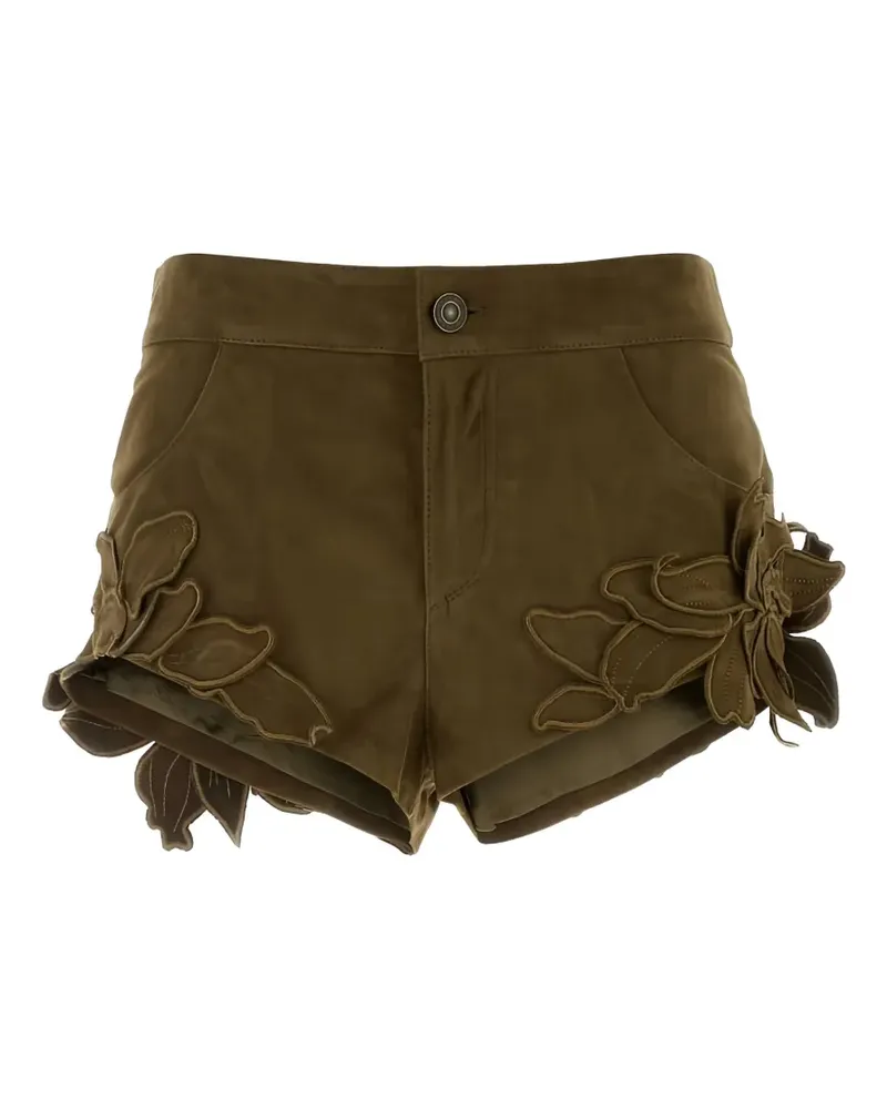 Isabel Marant Kevana floral-appliqué shorts - Grün Grün