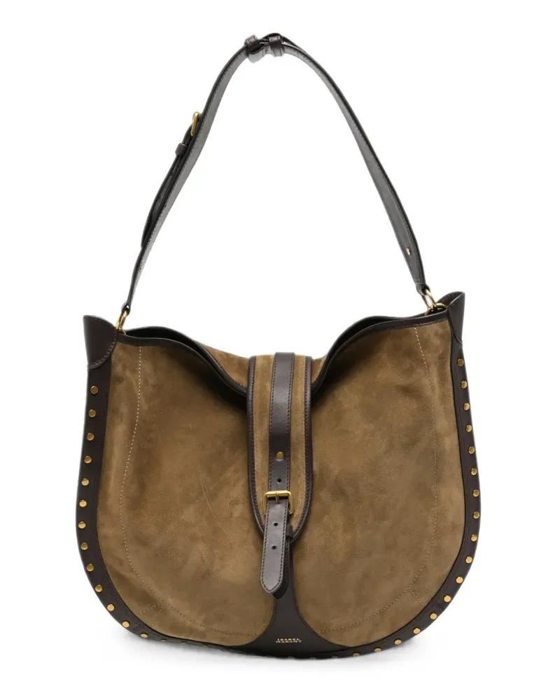 Isabel Marant Oskan Schultertasche mit Nieten - Braun Braun