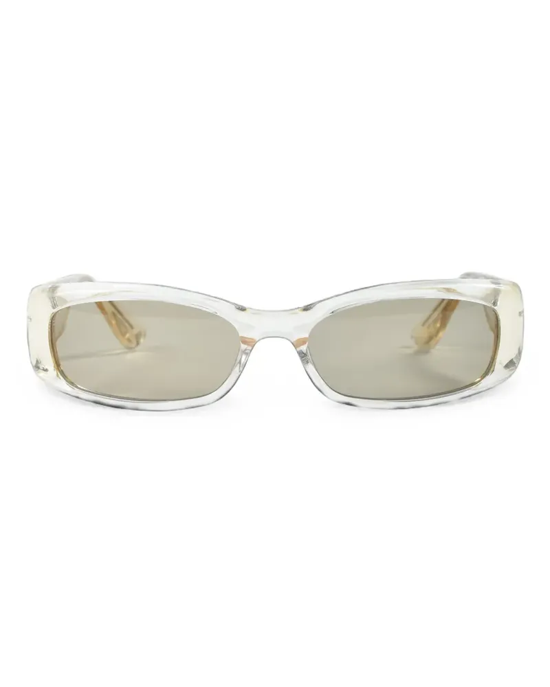 Port Tanger Leila rectangle-frame sunglasses - Nude Nude