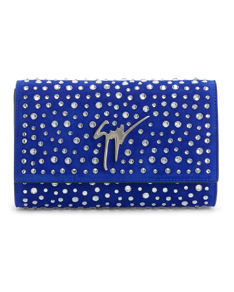 Giuseppe Zanotti Cleopatra Diamond Clutch - Blau Blau