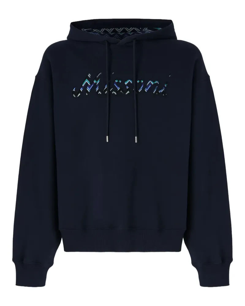 Missoni Hoodie mit Logo-Applikation - Blau Blau