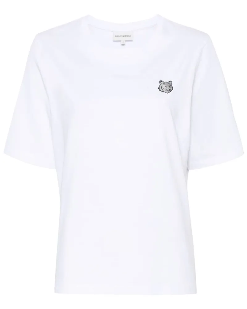 Kitsuné T-Shirt mit Fuchs-Patch White