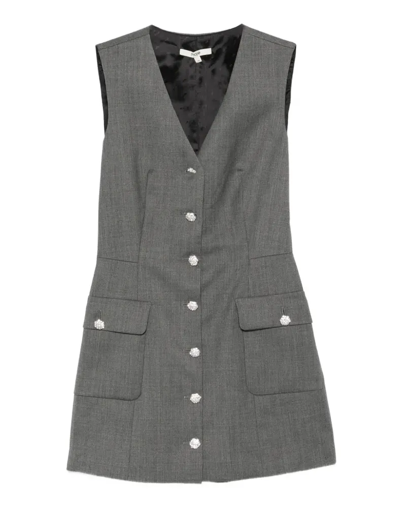 Maje Playsuit mit verzierten Knöpfen - Grau Grau