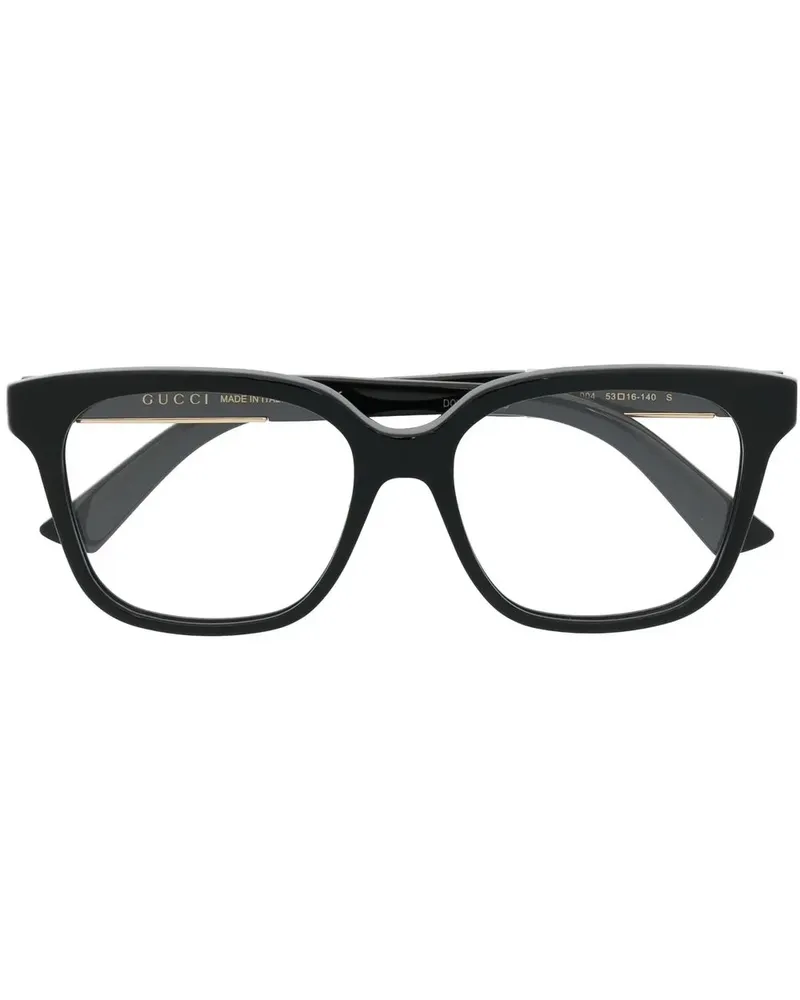 Gucci Brille mit eckigem Gestell - Schwarz Schwarz