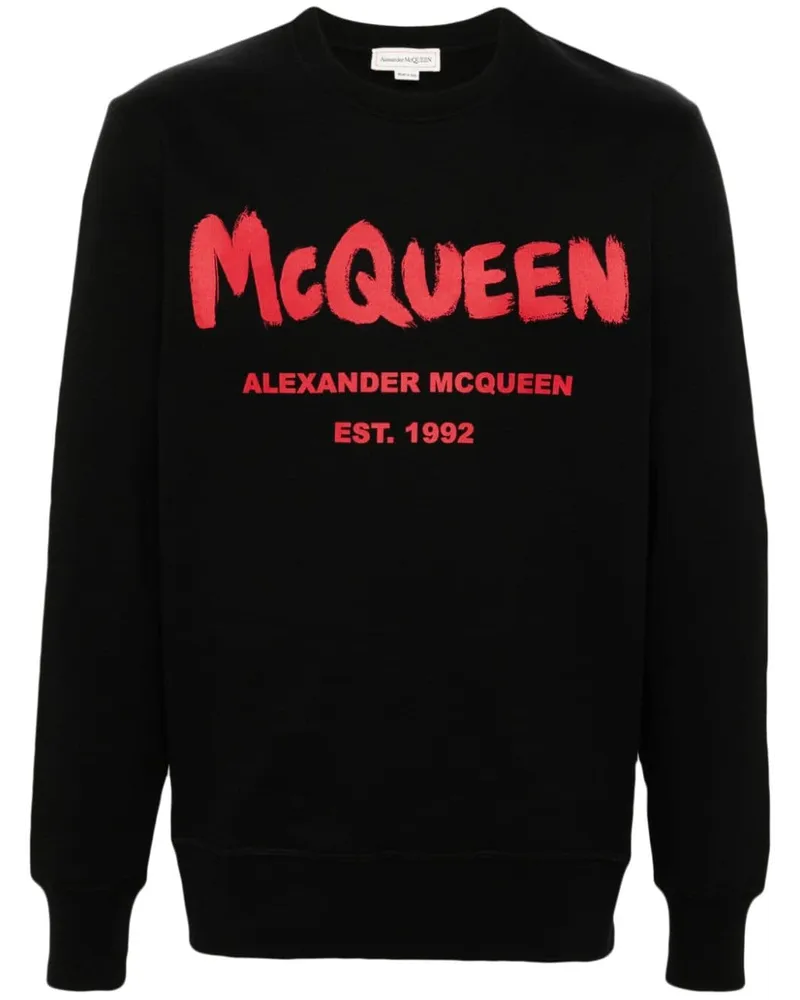 Alexander McQueen Sweatshirt mit Logo-Print - Schwarz Schwarz