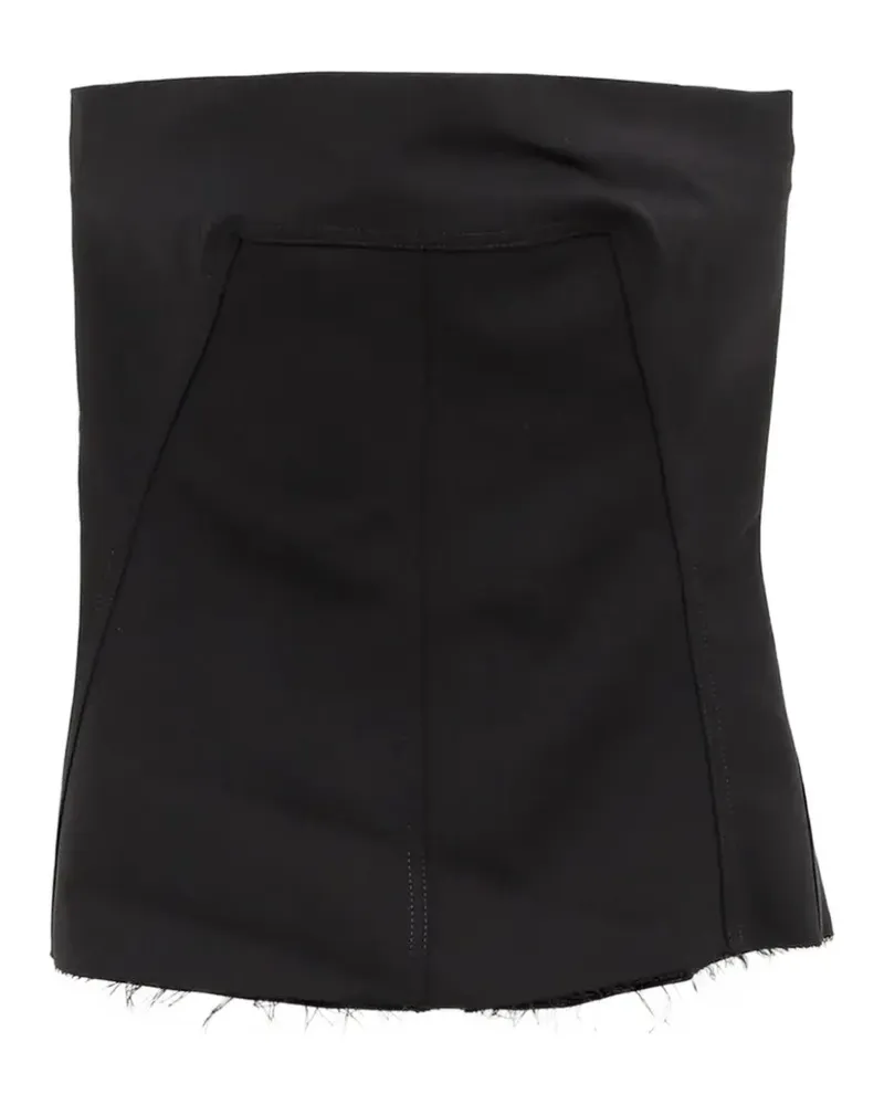 Rick Owens frayed-edge strapless top - Schwarz Schwarz