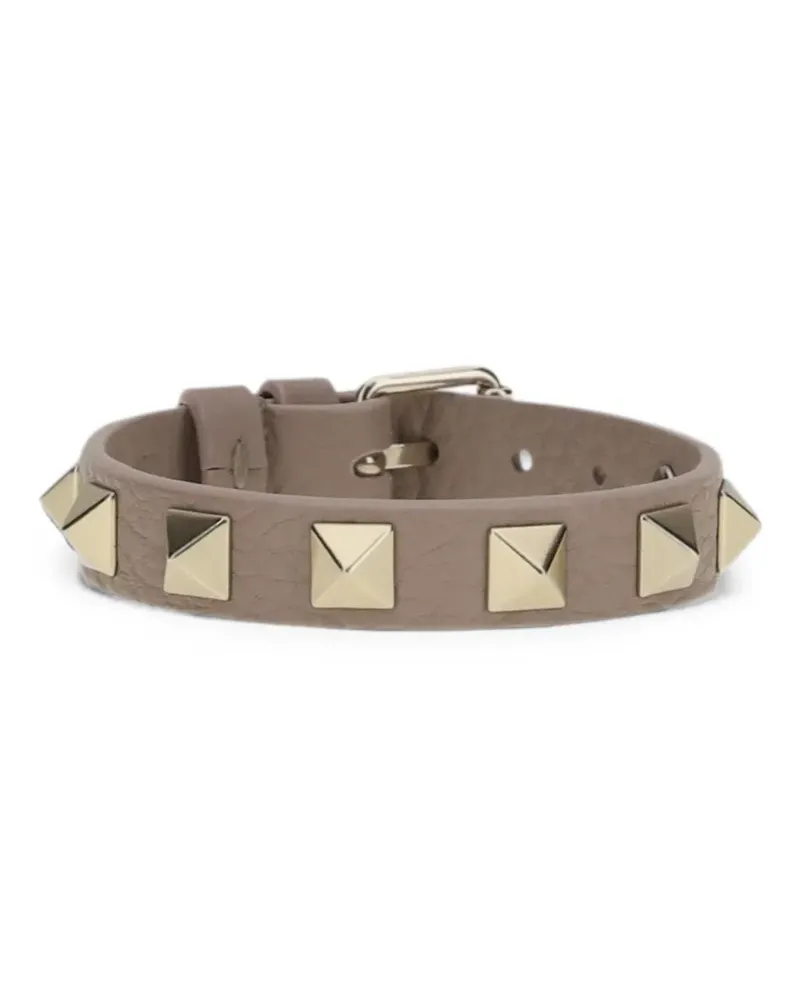 Valentino Garavani Rockstud leather bracelet - Nude Nude