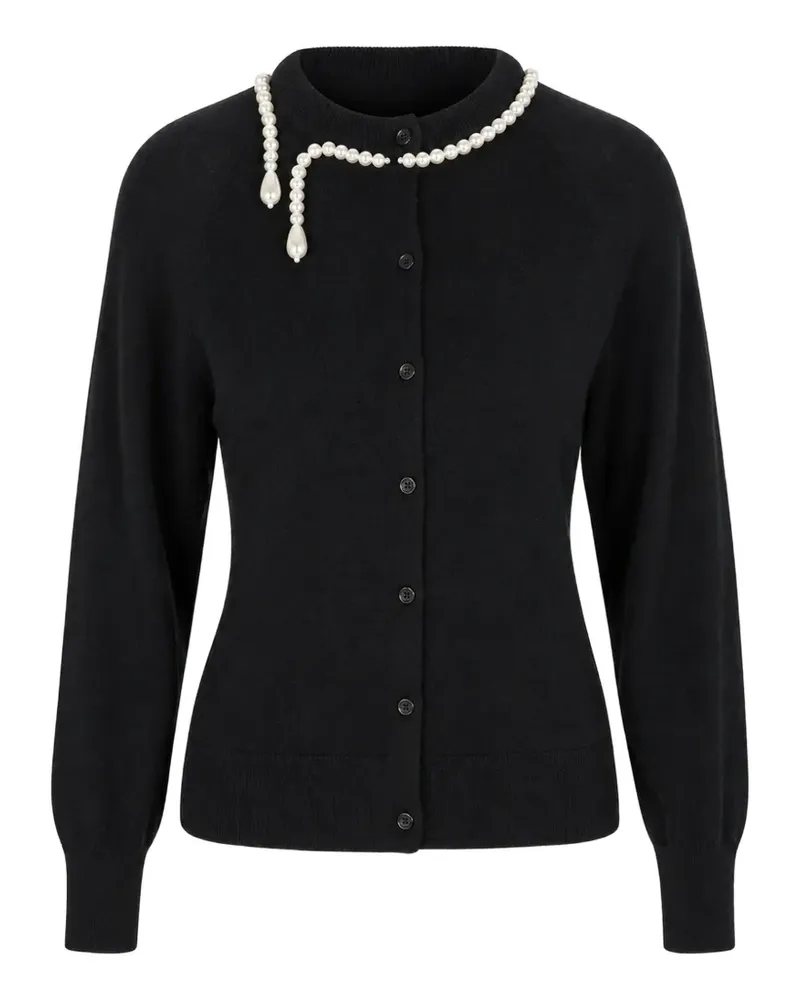Simone Rocha pearl-embellished cardigan - Schwarz Schwarz