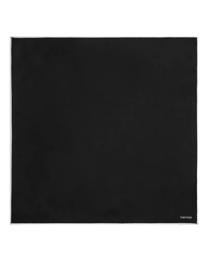 Tom Ford Schal mit Kontrastrand - Schwarz Schwarz