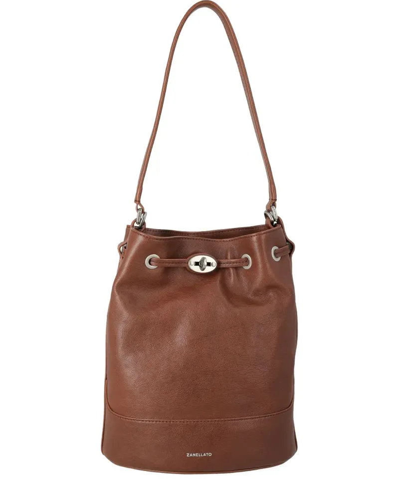 Zanellato Kleine Monda Schultertasche - Braun Braun