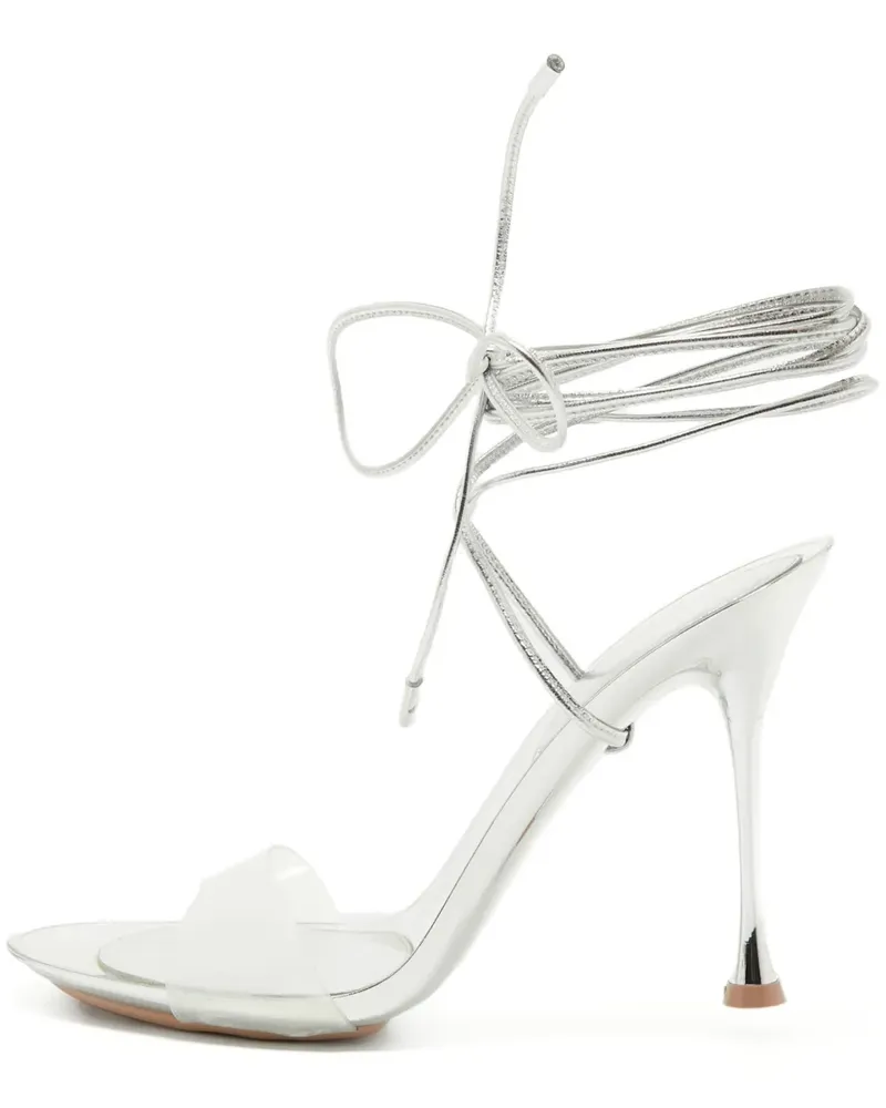 Gianvito Rossi Pre-owned Sandalen mit Schnürung 110mm - Silber Silber