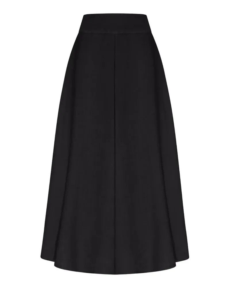 120% Lino panelled midi skirt - Schwarz Schwarz