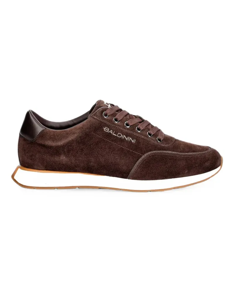 Baldinini suede logo-plaque sneakers - Braun Braun