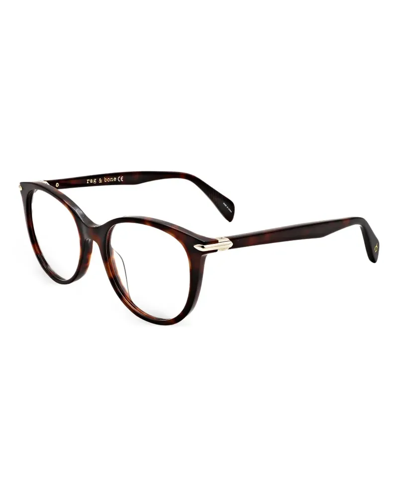 Rag & Bone Runde Brille in Schildpattoptik - Braun Braun