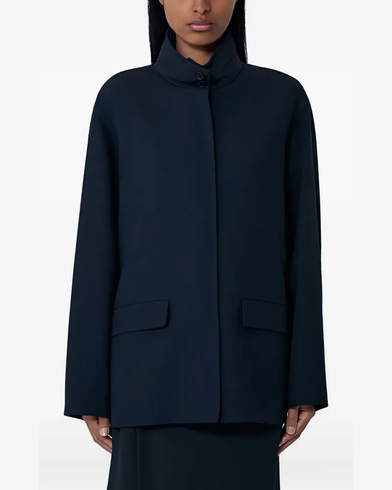 The Row Tanera Mantel mit Stehkragen - Blau Blau