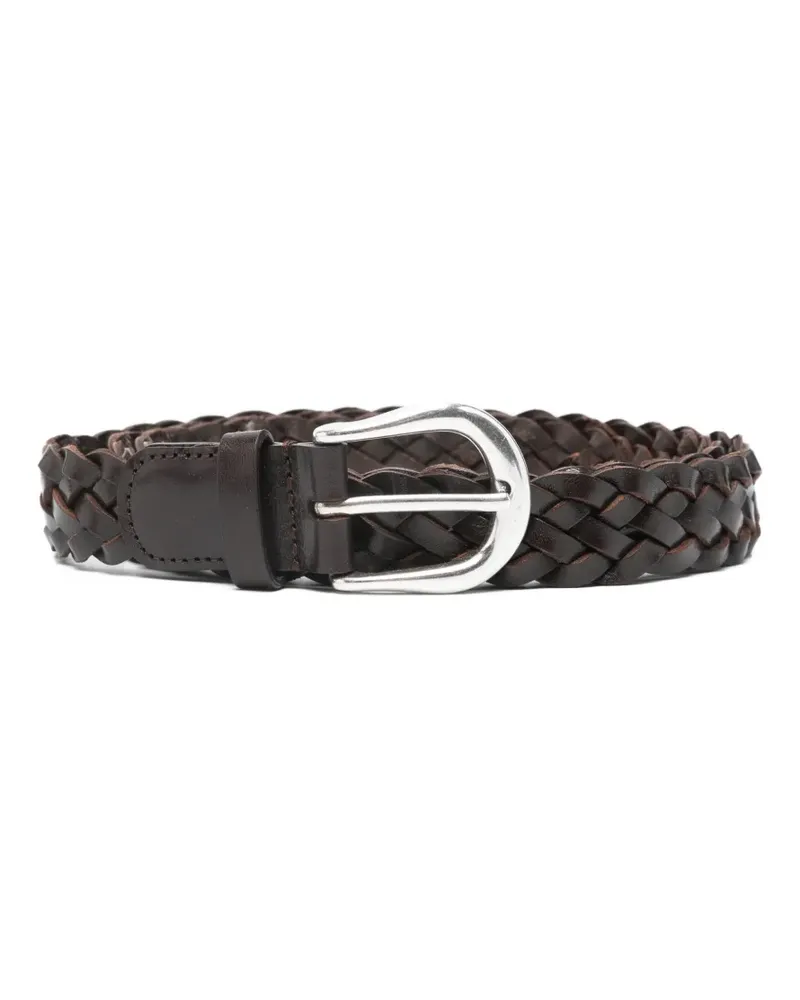 Studio Nicholson plaited leather belt - Braun Braun