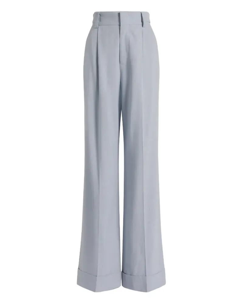 Alberta Ferretti cuffed trousers - Blau Blau