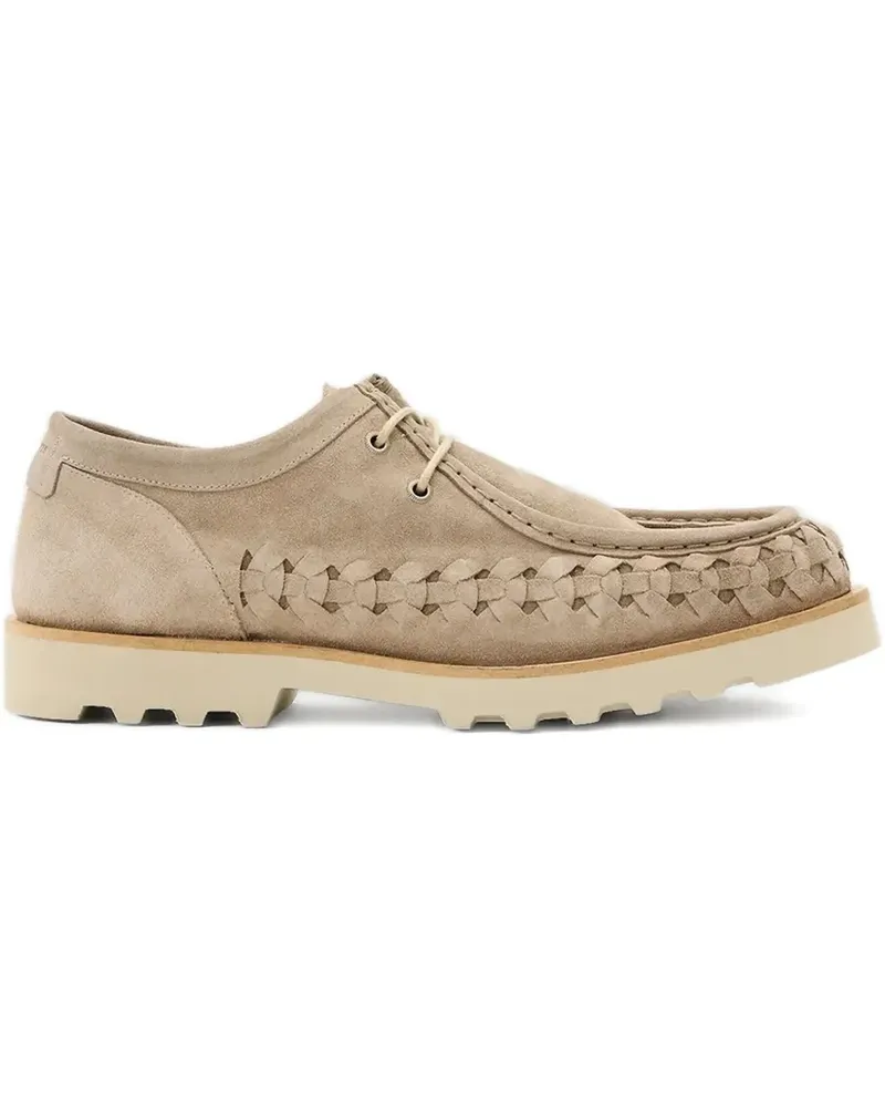 AllSaints Skiff Derby-Schuhe aus Wildleder - Nude Nude
