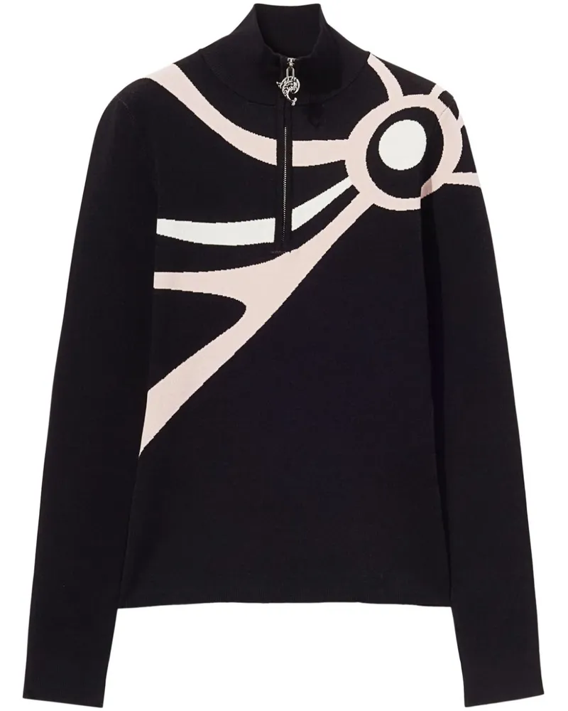 Emilio Pucci Oberteil aus Marmo-Jacquard - Schwarz Schwarz