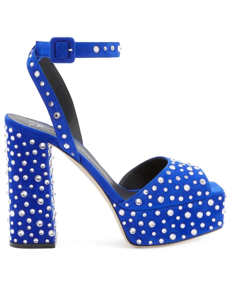 Giuseppe Zanotti New Betty Sparkle Sandalen 120mm - Blau Blau