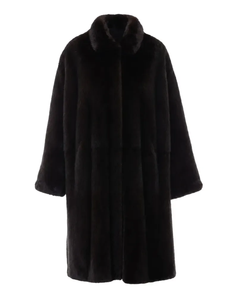 Yves Salomon reversible faux-fur coat - Schwarz Schwarz