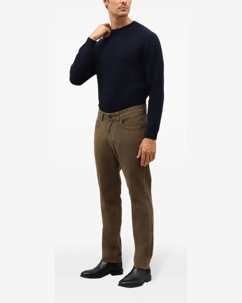 Boglioli Straight-Leg-Jeans mit Logo-Patch - Braun Braun