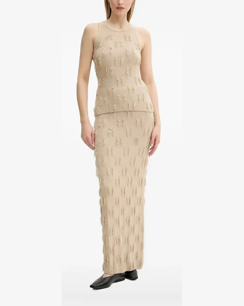 Samsøe & Samsøe Samarla Top mit Fransen - Nude Nude