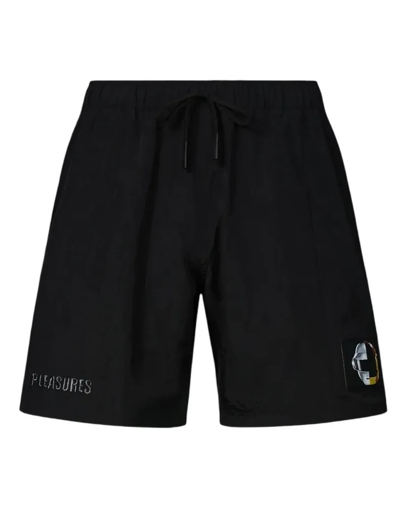 PLEASURES Crush Hiking-Shorts mit besticktem Patch - Schwarz Schwarz