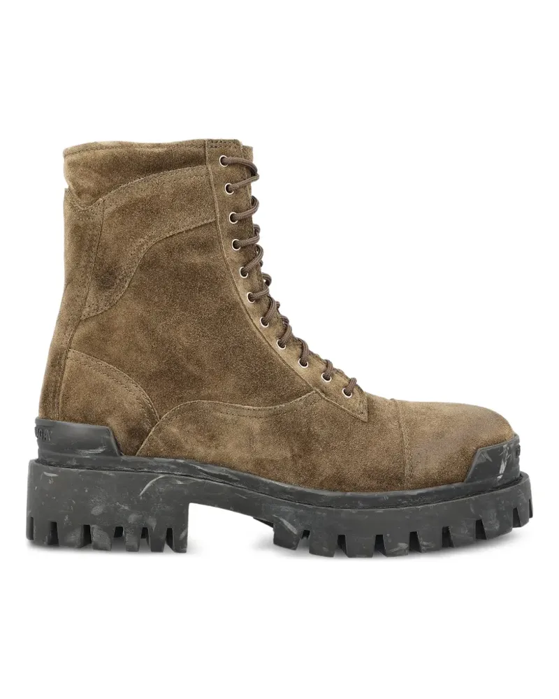 Balenciaga Strike Bikerstiefel in Oliv - Grün Grün