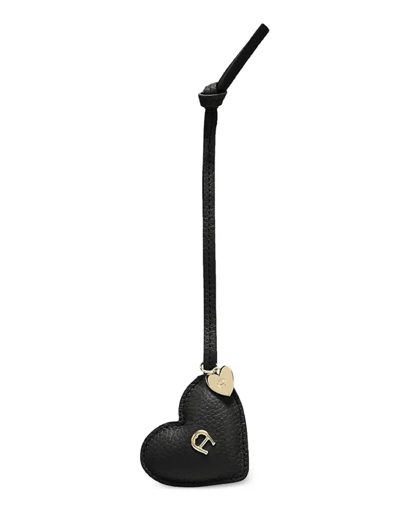 Aigner Taschenanhänger in Herzform mit Logo-Schild - Schwarz Schwarz