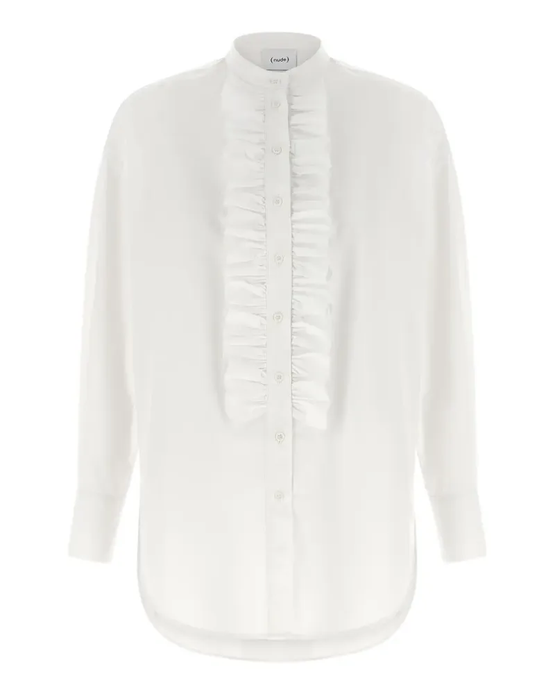 NUDE Ruches shirt - Weiß Weiß