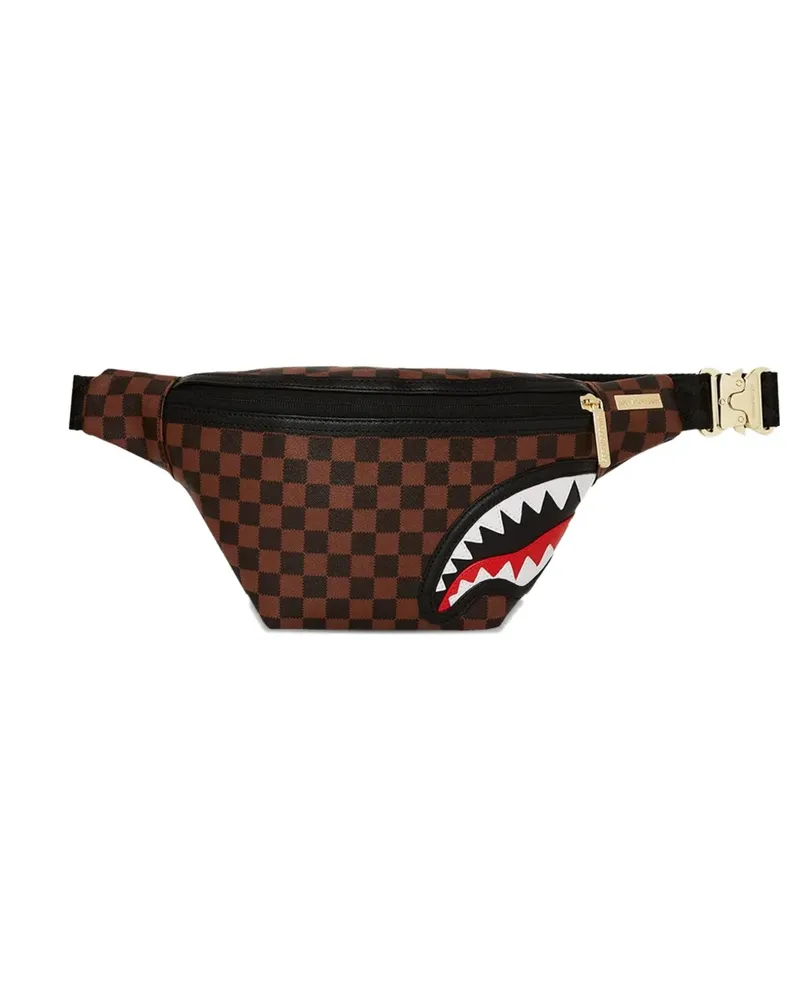 Sprayground Gürteltasche mit Karomuster - Braun Braun