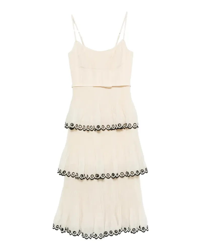 Zimmermann scoop-neck midi dress - Nude Nude