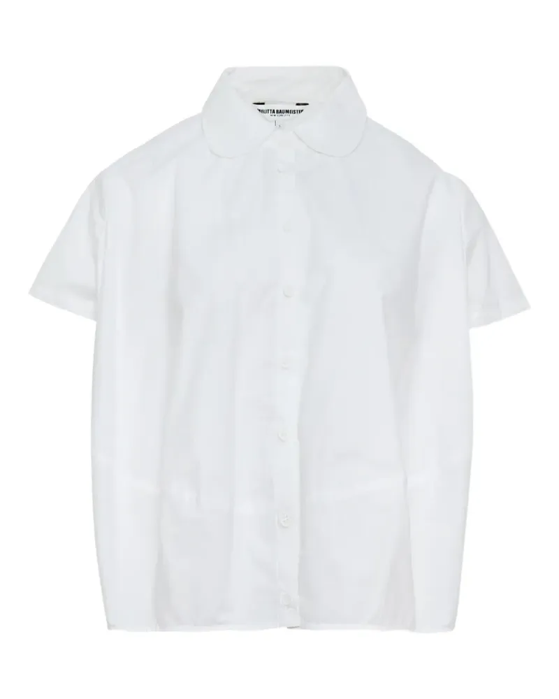 Melitta Baumeister round-collar cocoon shirt - Weiß Weiß