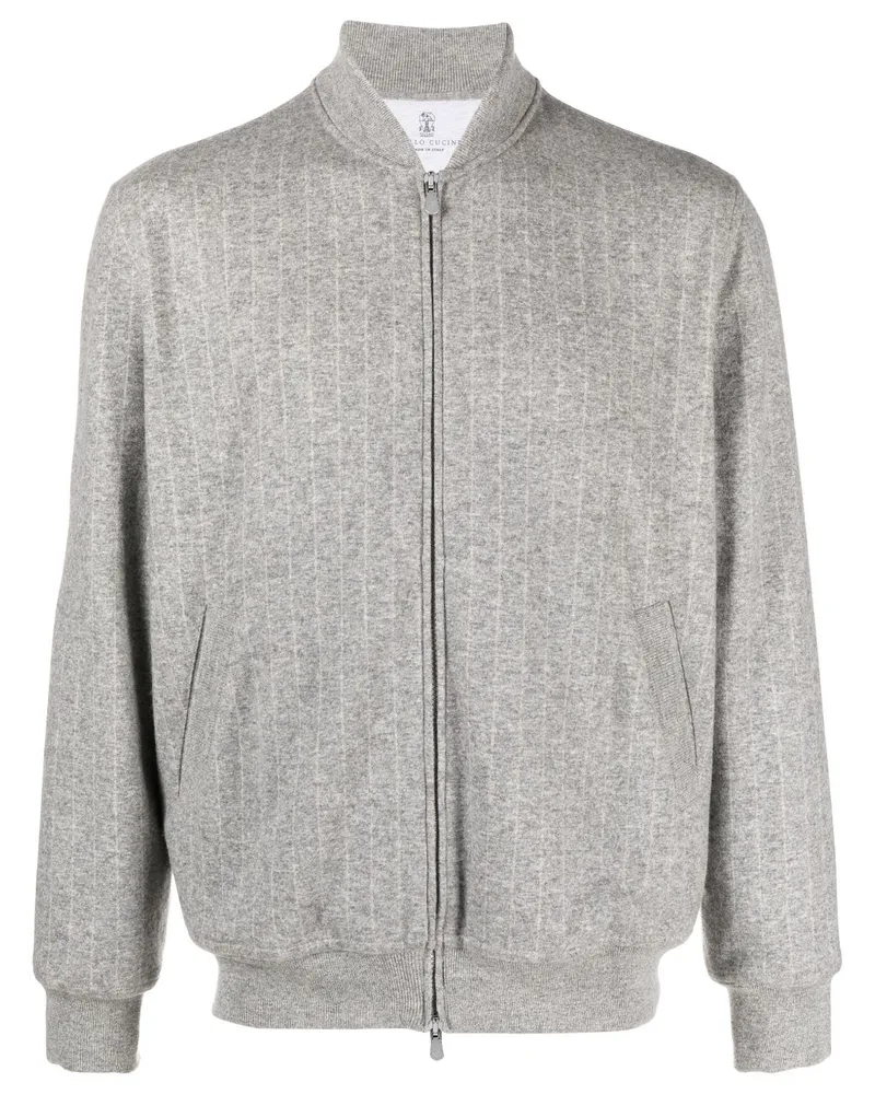 Brunello Cucinelli Cardigan mit Reißverschluss - Grau Grau