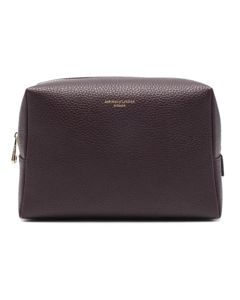 Aspinal of London logo-print make up bag - Violett Violett